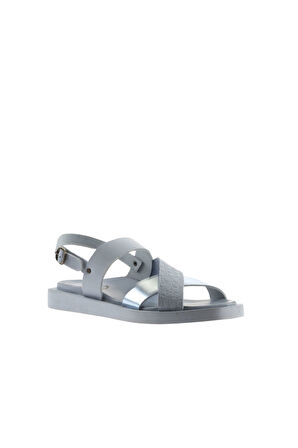 Bueno Shoes Mavi Deri Kadın Sandalet 01ws2816