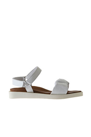 Bueno Shoes Beyaz Deri Kadın Sandalet 01wu3317