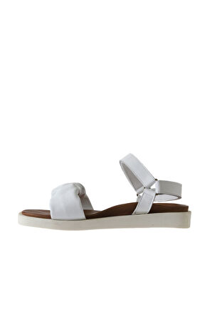 Bueno Shoes Beyaz Deri Kadın Sandalet 01wu3317