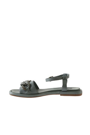 Bueno Shoes Mavi Deri Kadın Sandalet 01wu4112