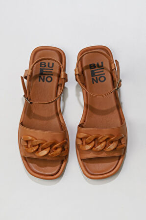 Bueno Shoes Taba Deri Kadın Sandalet 01wu4112