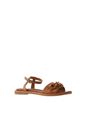 Bueno Shoes Taba Deri Kadın Sandalet 01wu4112