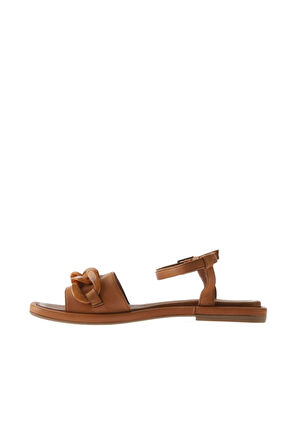 Bueno Shoes Taba Deri Kadın Sandalet 01wu4112