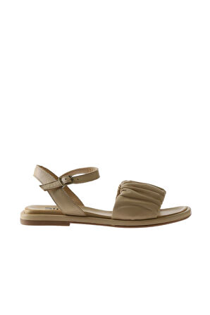 Bueno Shoes Bej Deri Kadın Sandalet 01wu4121
