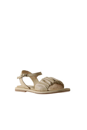 Bueno Shoes Bej Deri Kadın Sandalet 01wu4121