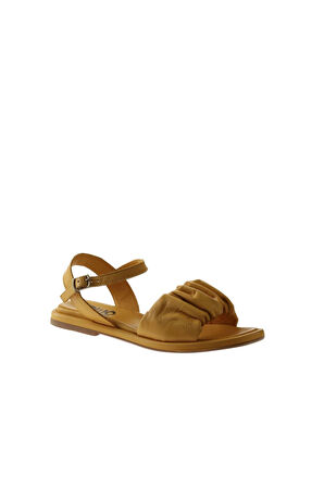 Bueno Shoes Sarı Deri Kadın Sandalet 01wu4121