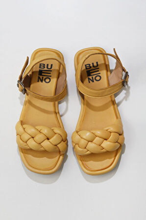 Bueno Shoes Sarı Deri Kadın Sandalet 01wu4124