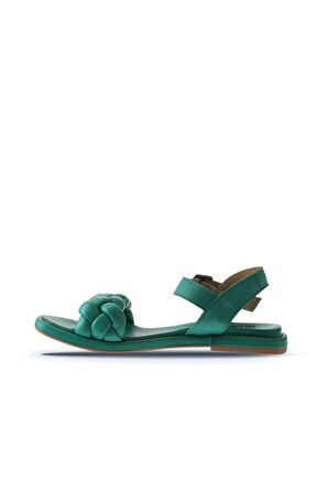 Bueno Shoes Yeşil Deri Kadın Sandalet 01wu4124