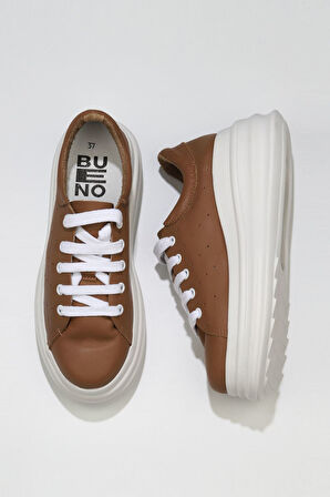 Bueno Shoes Taba Deri Kadın Sneakers 01ws11501