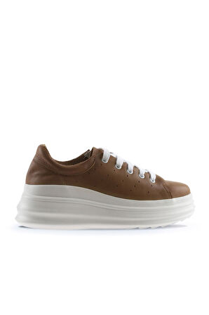 Bueno Shoes Taba Deri Kadın Sneakers 01ws11501