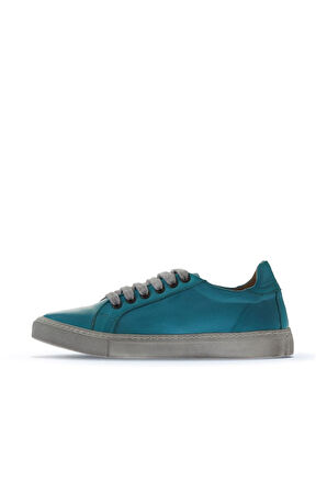 Bueno Shoes Turkuaz Deri Kadın Düz Ayakkabı 01wr1813