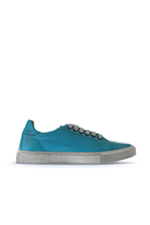 Bueno Shoes Turkuaz Deri Kadın Düz Ayakkabı 01wr1813