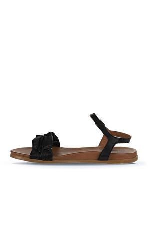 Bueno Shoes Siyah Deri Kadın Sandalet 01wu4230