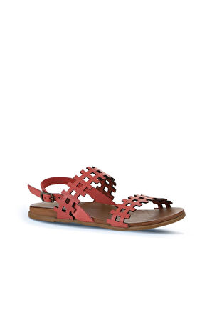 Bueno Shoes Mercan Deri Kadın Düz Sandalet 01wu4242