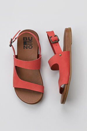 Bueno Shoes Mercan Nubuk Kadın Sandalet 01wu4244