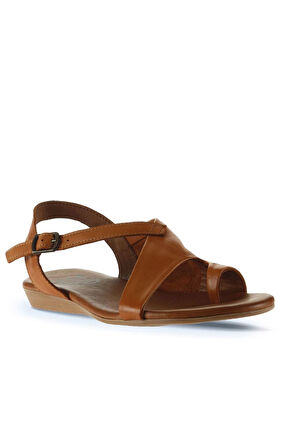 Bueno Shoes Taba Deri Kadın Sandalet 01wu7400