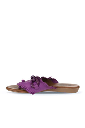 Bueno Shoes Lila Deri Kadın Parmak Arası Terlik 01wu7408