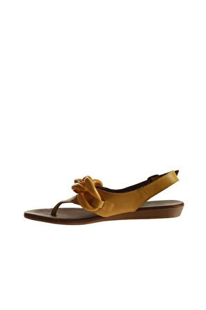 Bueno Shoes Sarı Deri Kadın Sandalet 01wu7409