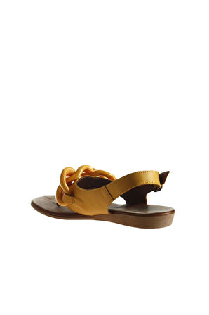 Bueno Shoes Sarı Deri Kadın Sandalet 01wu7409
