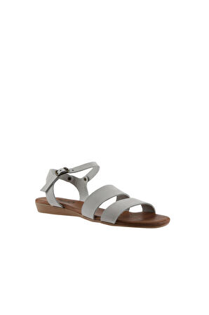 Bueno Shoes Gri Nubuk Kadın Sandalet 01wu7436