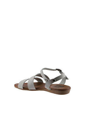 Bueno Shoes Gri Nubuk Kadın Sandalet 01wu7436