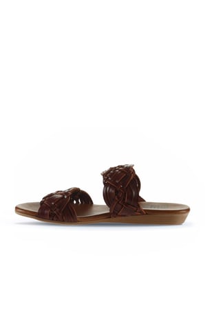 Bueno Shoes Kahverengi Deri Kadın Düz Terlik 01wu7452