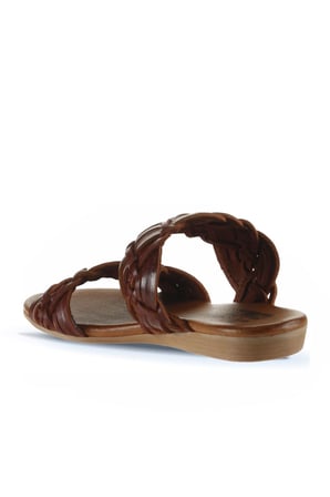 Bueno Shoes Kahverengi Deri Kadın Düz Terlik 01wu7452