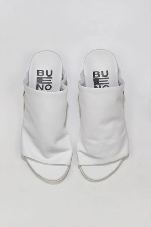 Bueno Shoes Beyaz Deri Kadın Düz Terlik 01wu7602