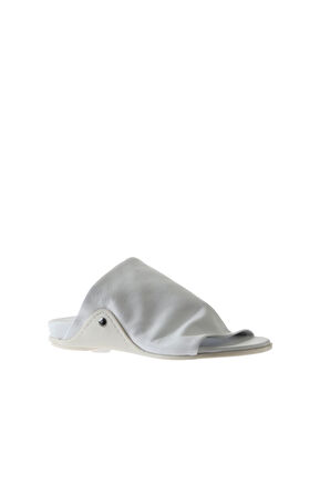 Bueno Shoes Beyaz Deri Kadın Düz Terlik 01wu7602