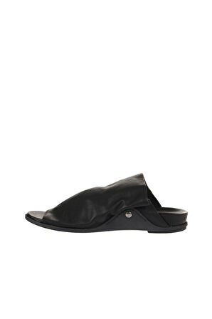 Bueno Shoes Siyah Deri Kadın Düz Terlik 01wu7602