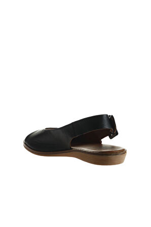Bueno Shoes Siyah Khv-bej Deri Kadın Sandalet 01wu8204