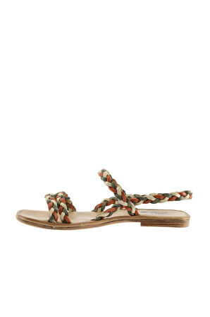 Bueno Shoes Turuncu Multi Deri Kadın Sandalet 01wu3417