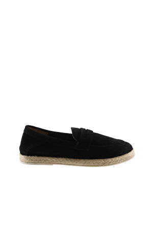 Bueno Shoes Siyah Süet Erkek Espadril Ayakkabı 01ms12700