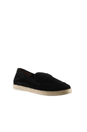 Bueno Shoes Siyah Süet Erkek Espadril Ayakkabı 01ms12700