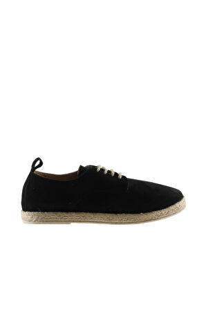 Bueno Shoes Siyah Süet Erkek Espadril Ayakkabı 01ms12701