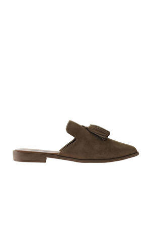Bueno Shoes Taba Süet Kadın Düz Terlik 01wn0111