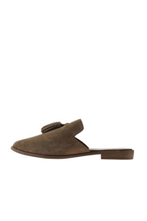 Bueno Shoes Taba Süet Kadın Düz Terlik 01wn0111