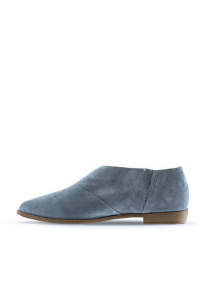 Bueno Shoes Mavi Süet Kadın Düz Babet 01wn0145