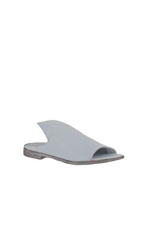 Bueno Shoes Beyaz Deri Kadın Düz Terlik 01wn5019