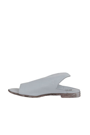 Bueno Shoes Beyaz Deri Kadın Düz Terlik 01wn5019