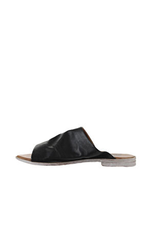 Bueno Shoes Siyah Deri Kadın Düz Terlik 01wq2009