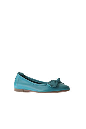 Bueno Shoes Turkuaz Deri Kadın Düz Babet 01wr3118