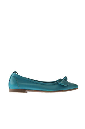 Bueno Shoes Turkuaz Deri Kadın Düz Babet 01wr3118