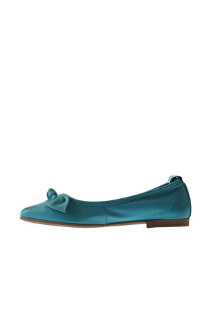 Bueno Shoes Turkuaz Deri Kadın Düz Babet 01wr3118