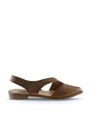 Bueno Shoes Taba Deri Kadın Sandalet 01ws2311