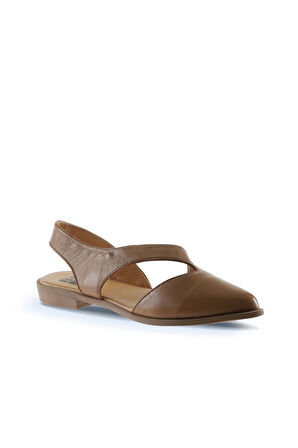 Bueno Shoes Taba Deri Kadın Sandalet 01ws2311