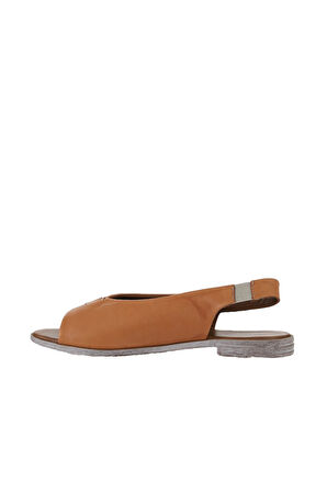 Bueno Shoes Taba Deri Kadın Sandalet 01ws2512