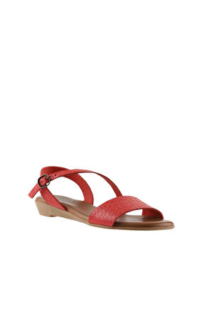 Bueno Shoes Kırmızı Deri Kadın Sandalet 01ws6012
