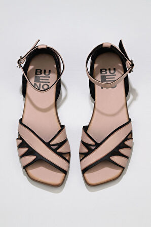 Bueno Shoes Pudra Deri Kadın Düz Sandalet 01wu1809