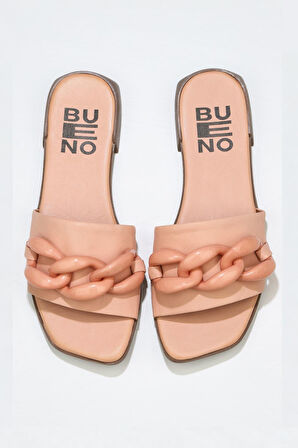 Bueno Shoes Pudra Deri Kadın Düz Terlik 01wu1815